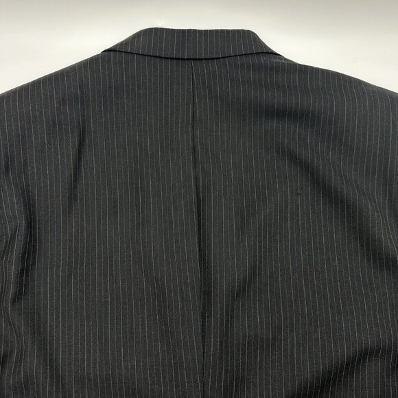 Lauren Ralph Lauren Size 46R Black Wool Pinstripe Single Breasted Suit Jacket - Picture 11 of 11